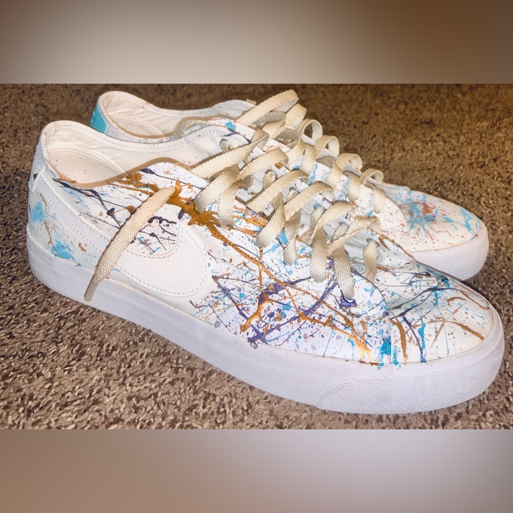Men’s Nike sb blazer custom paint splatter men’s size 12